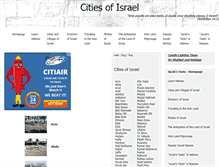 Tablet Screenshot of citiesofisrael.netzah.org